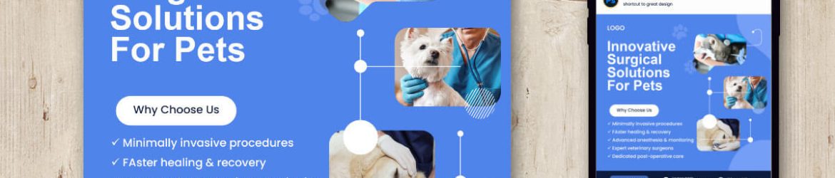 Free Pet Surgery Care Social Media Design PSD Template