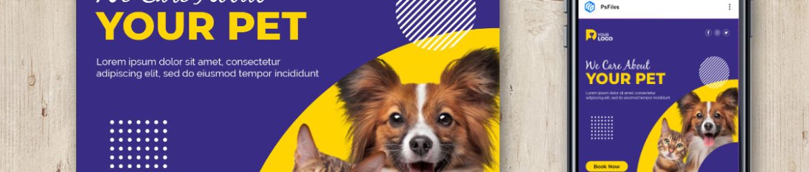 Free Pets Care Instagram Post Design Template PSD