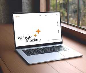 Free Photorealistic MacBook Screen Mockup PSD