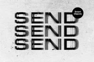 Free Photoshop Distort Text Effect PSD file