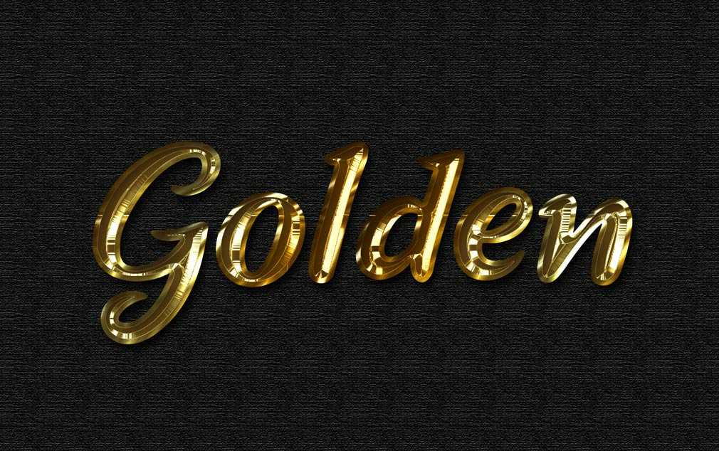 Free Photoshop Golden Text Effect
