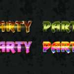 Free Photoshop Party Text Styles ASL + PSD