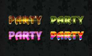 Free Photoshop Party Text Styles ASL + PSD