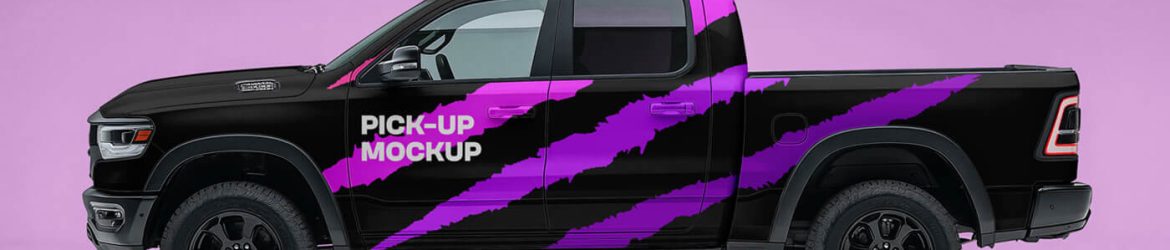 Free Pick-Up Truck Mockup PSD