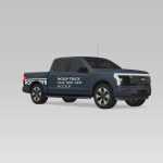 Free Pickup Truck Half Side View Mockup PSD
