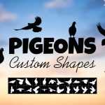 Free Pigeon Photoshop Custom Shapes