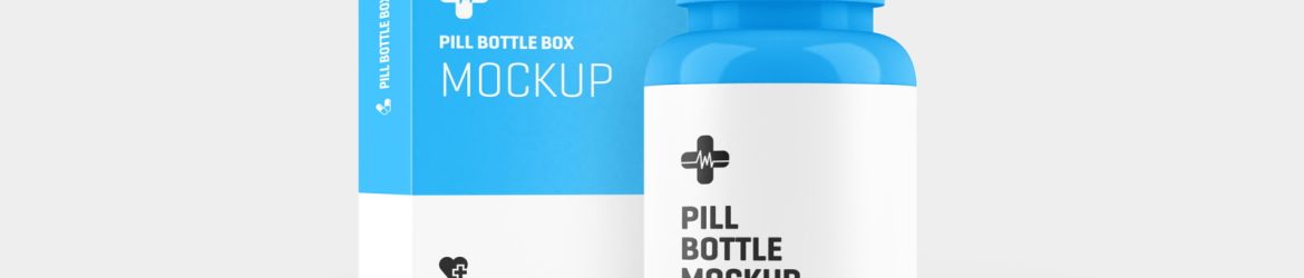 Free Pill Bottle PSD Mockup