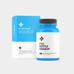 Free Pill Bottle PSD Mockup