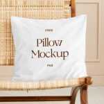 Free Pillow on Chair Mockup