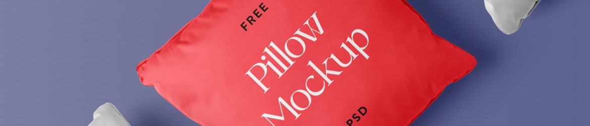 Free Pillow PSD Mockup in Top view Free Pillow PSD Mockup in Top view