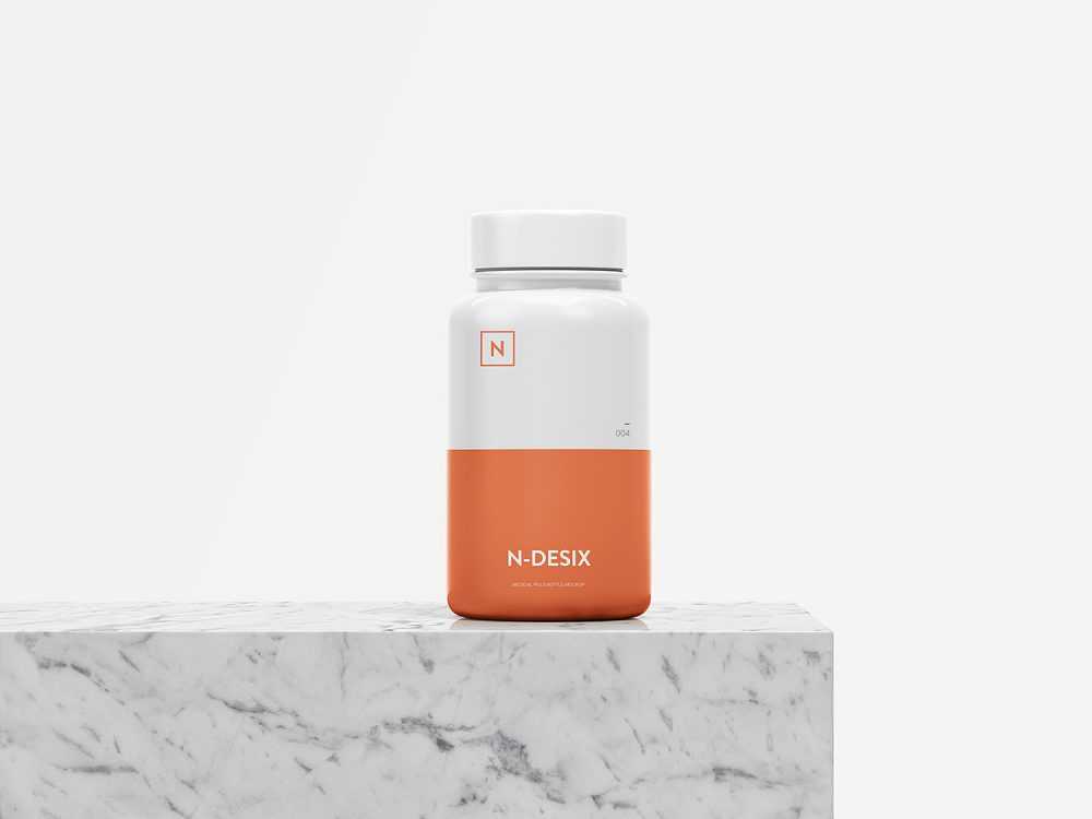 Free Pills Bottle Mockup