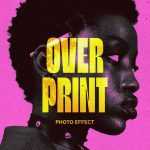 Free Pink Overprint Effect PSD