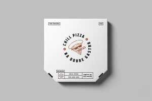 Free Pizza Box Package Branding Mockup