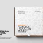 Free Pizza Box Packaging Mockup