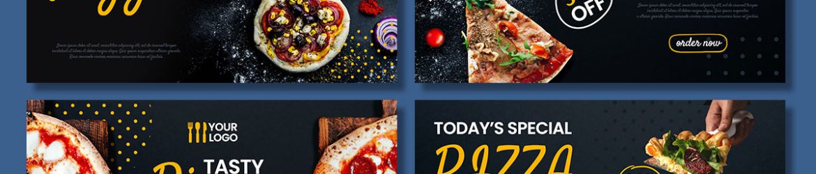 Free Pizza Social Media Banners Templates in PSD + Vector