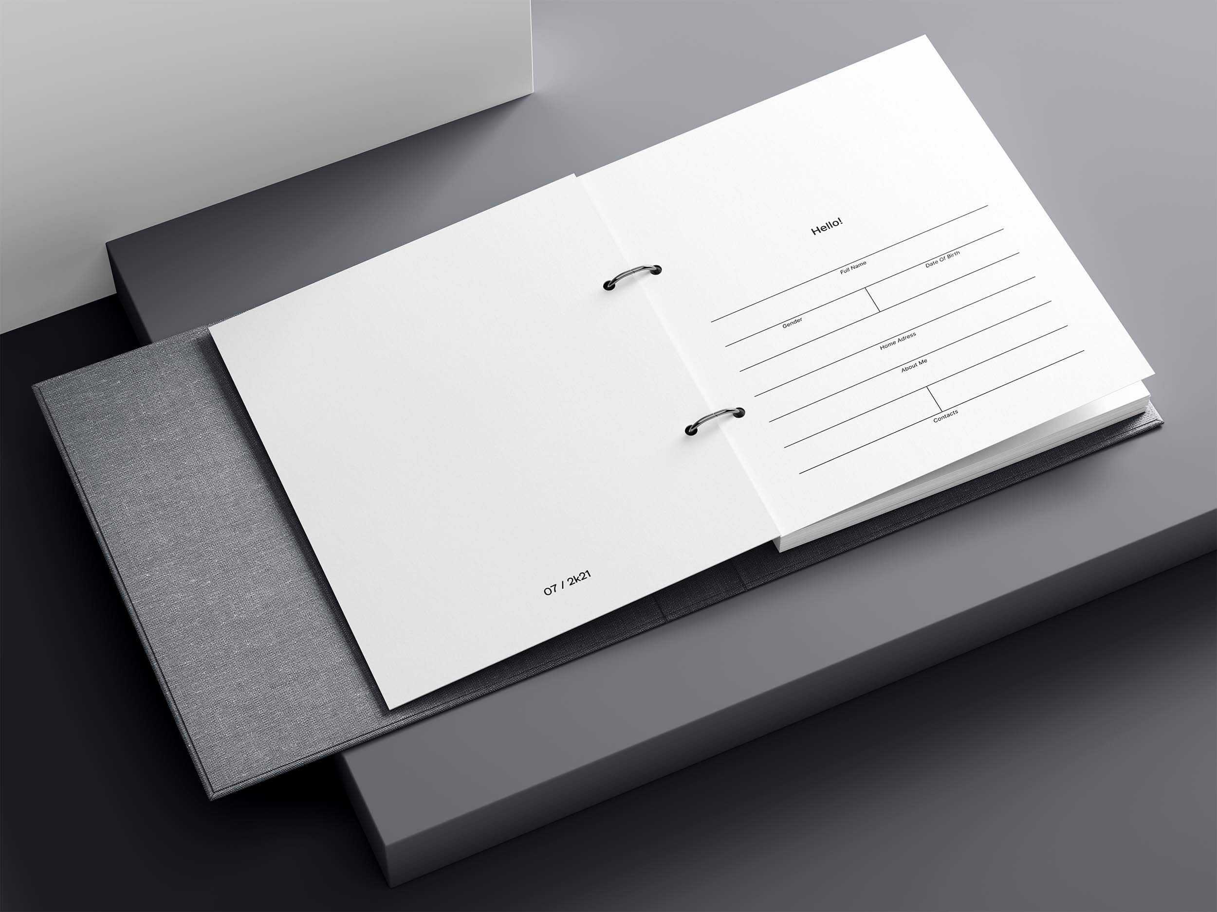 Free Planner Inserts Mockup PSD