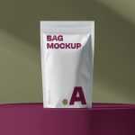 Free Plastic Coffee Bag Mockup