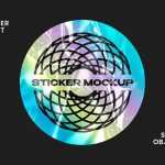 Free Plastic Sticker Mockup PSD
