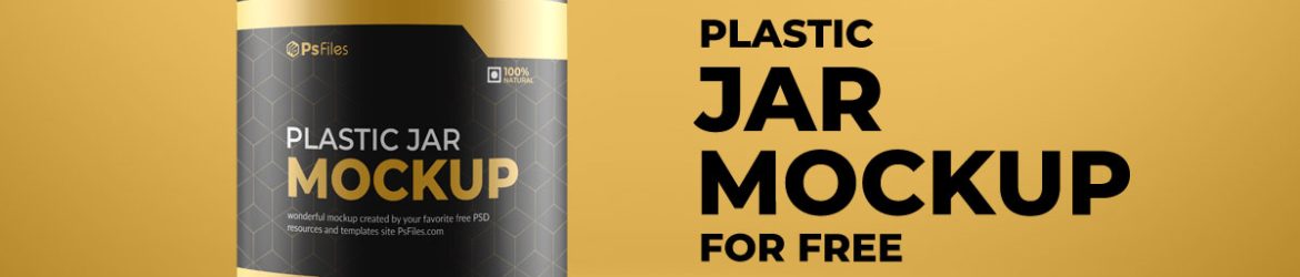 Free Plastic Supplement Jar Bottle Mockup PSD