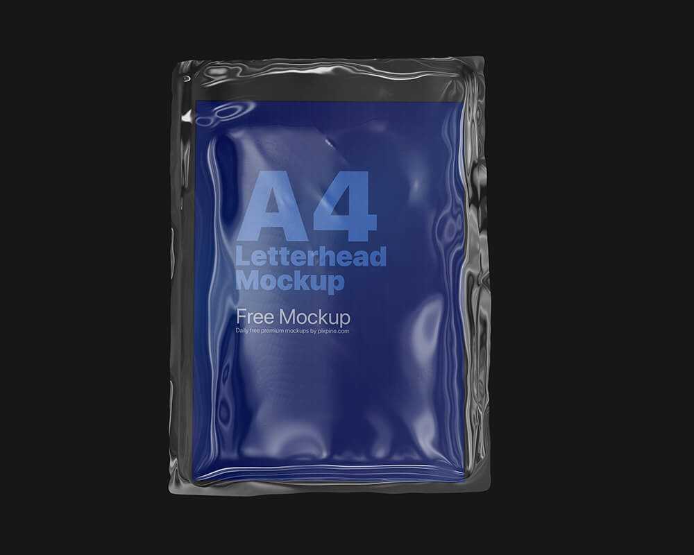 Free Plastic Wrapped A4 Paper Mockup PSD
