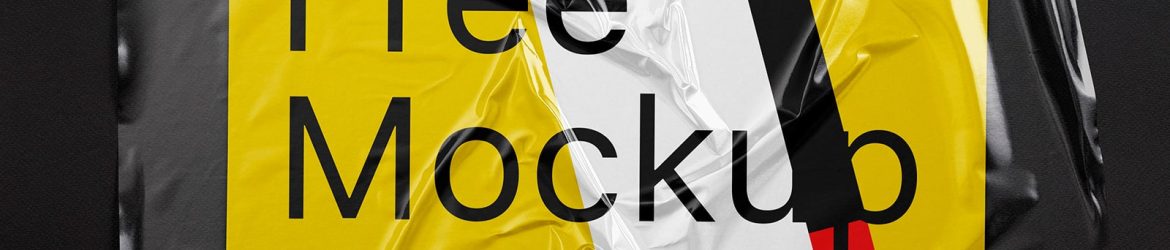 Free Plastic Wrinkled Reflections Mockup PSD