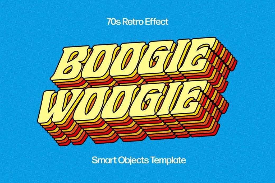 Free Playful Retro Text Effect PSD file