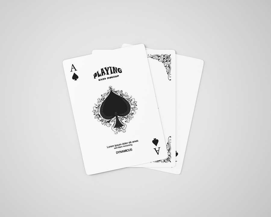Free Playing Card Mockup