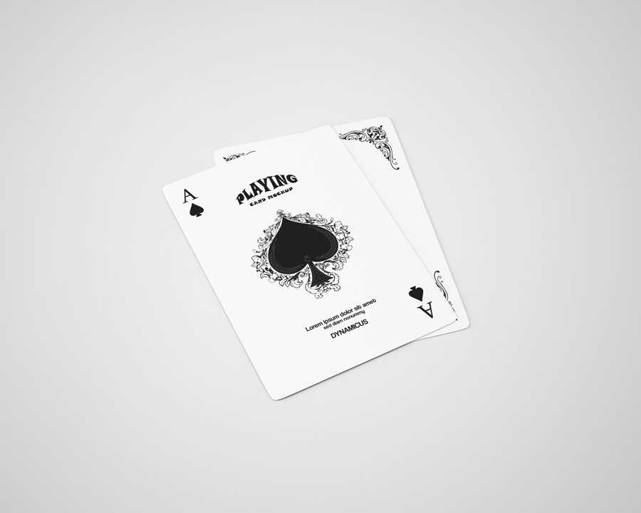 Free Playing Card PSD Mockup