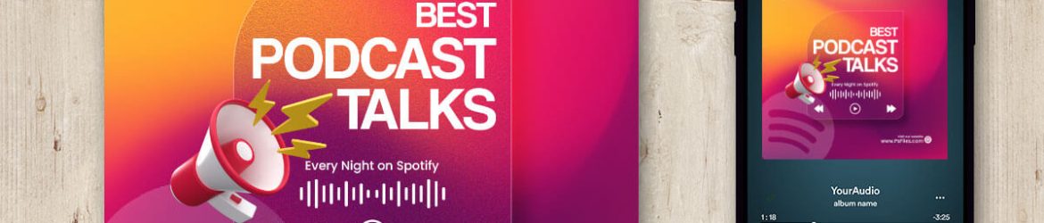 Free Podcast Cover Art Design Template PSD Download