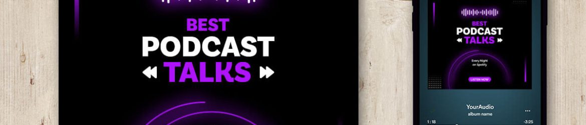 Free Podcast Cover Art Design Template PSD Download