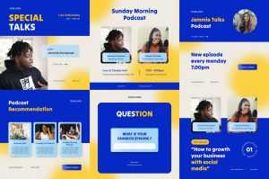 Free Podcast Instagram Posts PSD Templates