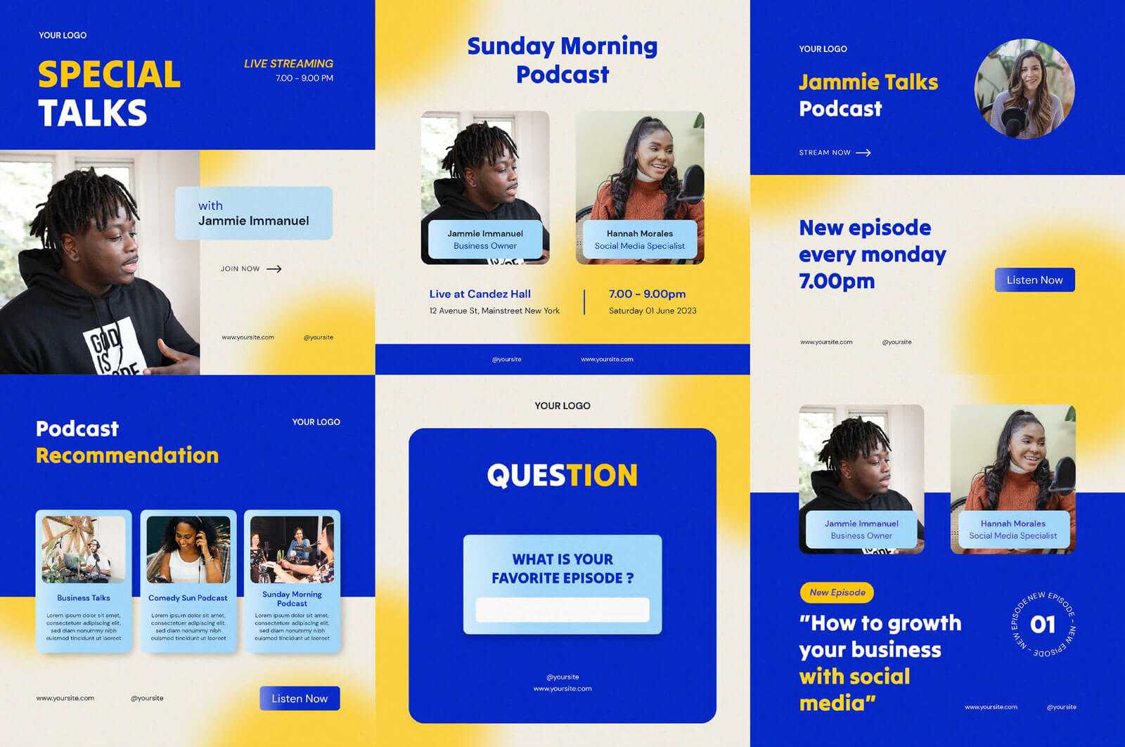 Free Podcast Instagram Posts PSD Templates