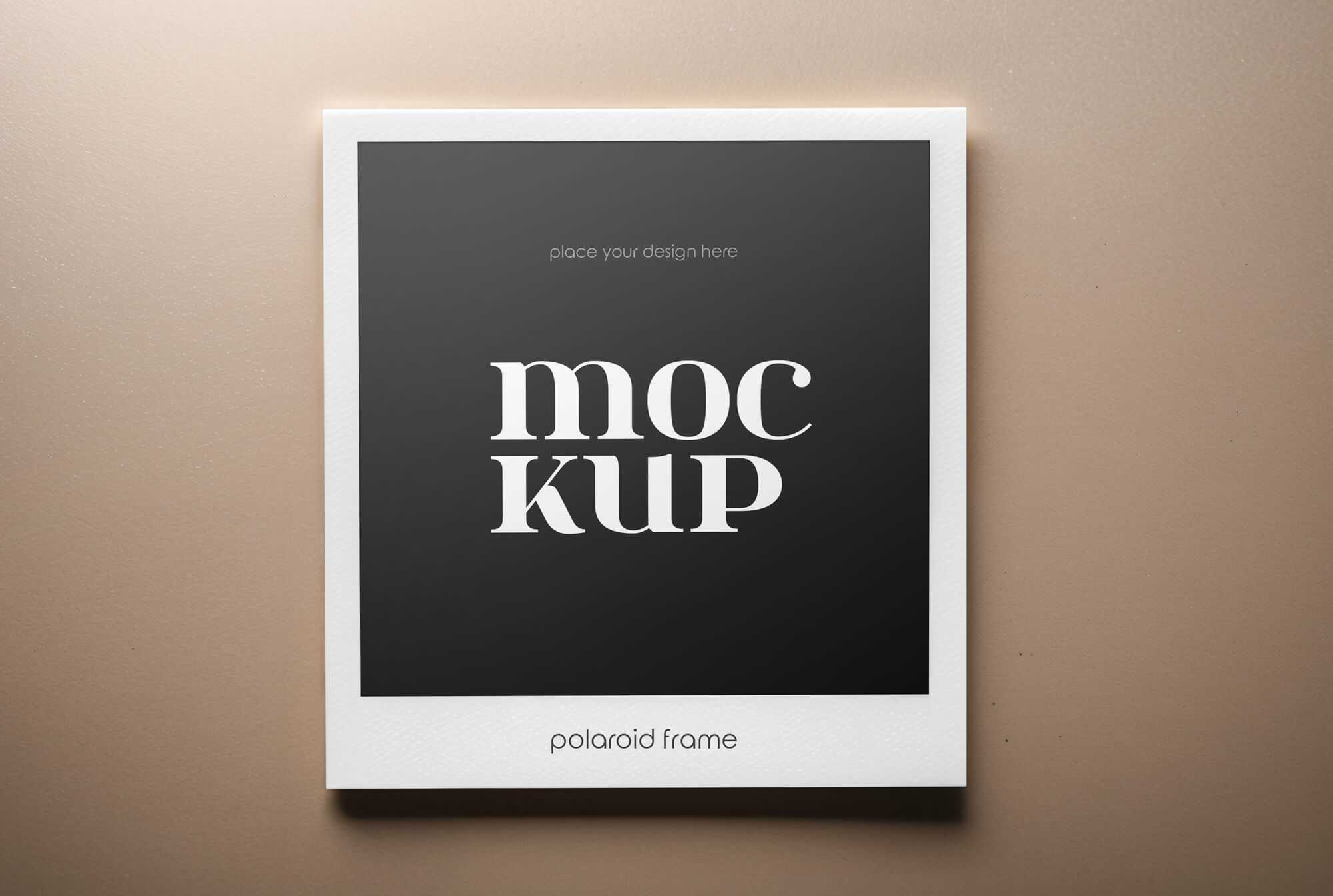 Free Polaroid Photo Frame Mockup Top view Templates