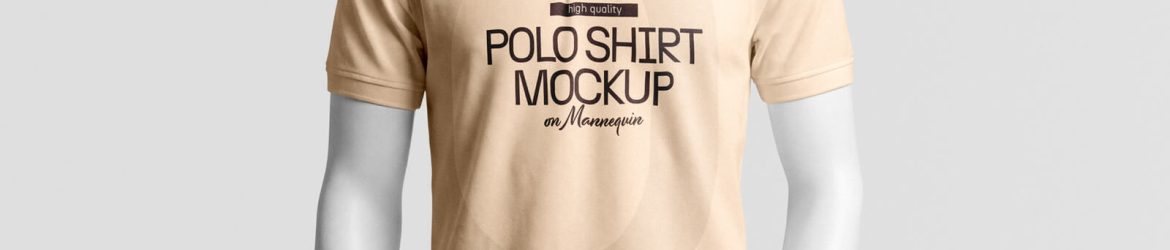 Free Polo Shirt Mockup PSD on Mannequin - Realistic Apparel Branding Display