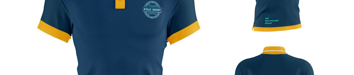 FREE Polo Short Sleeves T-Shirt Mockup PSD set