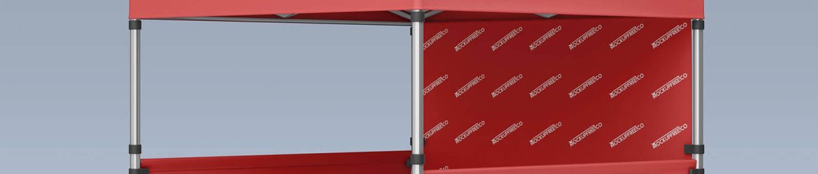 Free Pop-Up Canopy Tent With Sidewalls Mockup 3 PSD files