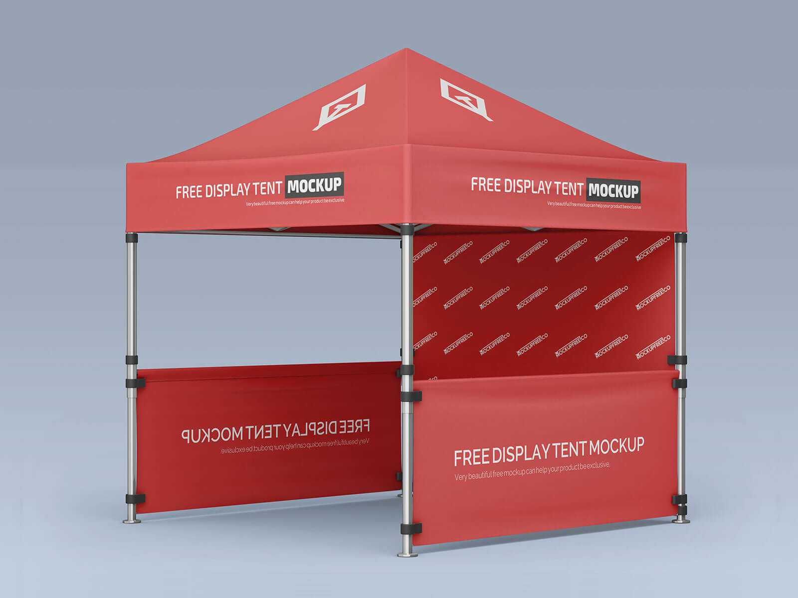 Free Pop-Up Canopy Tent With Sidewalls Mockup 3 PSD files