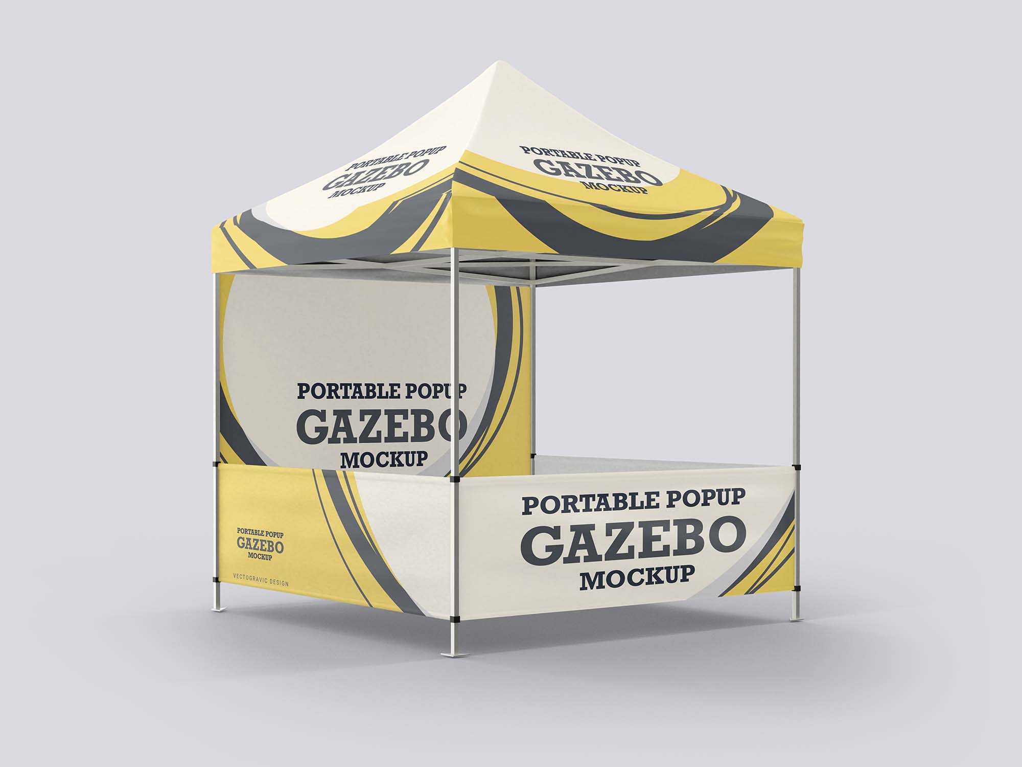 Free Portable Popup Gazebo/Tent Mockup
