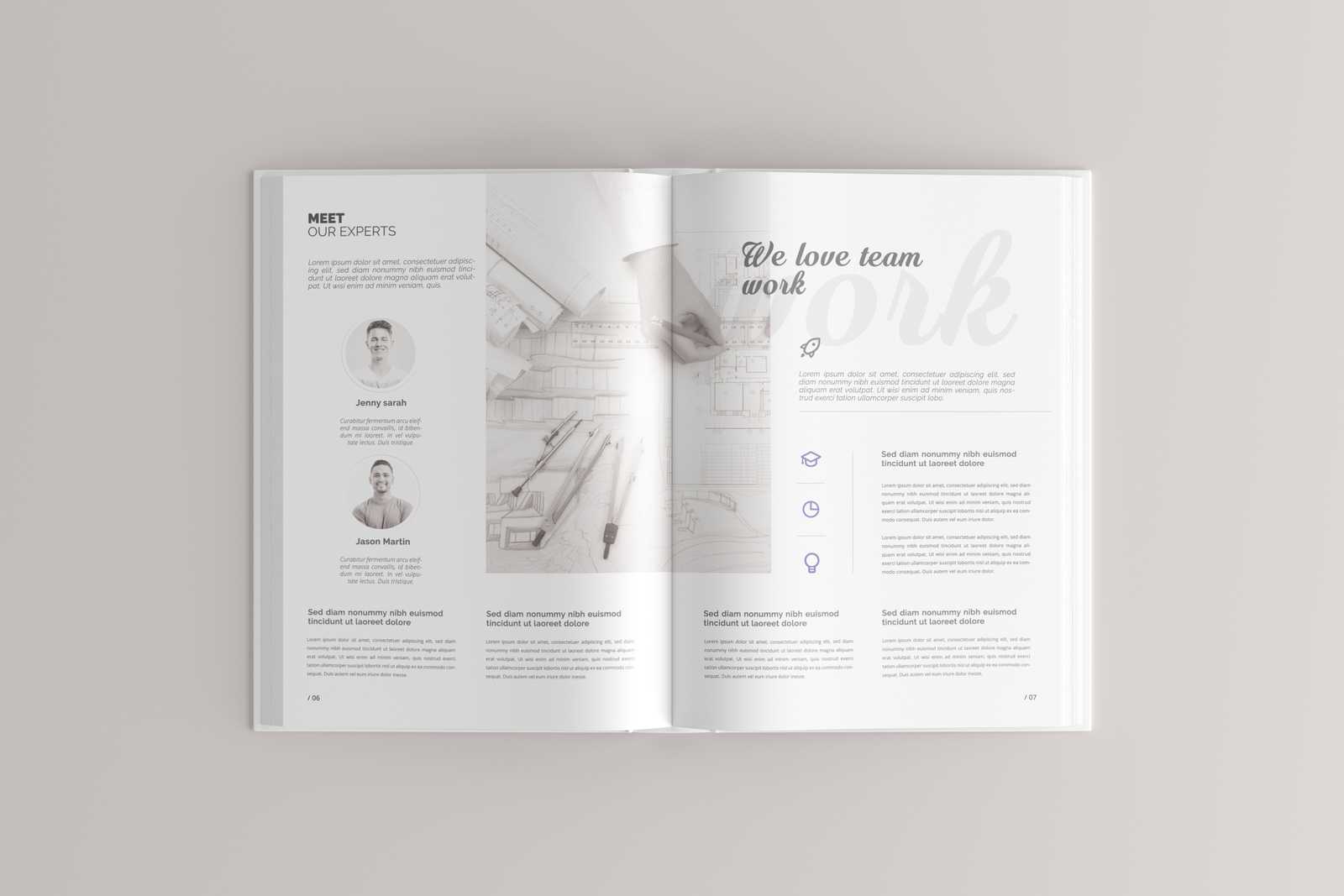 Free Portrait Book Mockup / Hardcover