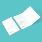 Free Portrait Folded Business Card Mockup