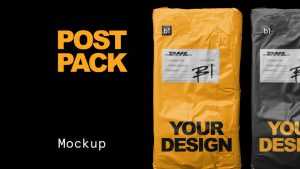Free Post Package Mockup