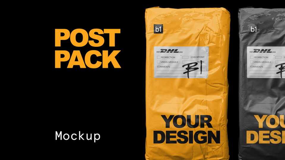 Free Post Package Mockup