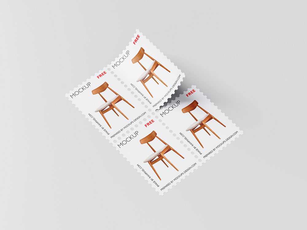 Free Postage Stamp Mockup PSD set