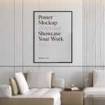 Free Poster in Livingroom Mockup - Free PSD Download Free Poster in Livingroom Mockup