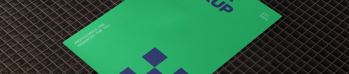 Free Poster on Metal Grid Mockup