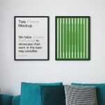 Free Posters in Livingroom Mockup