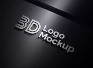 Free Premium 3D logo Mockup PSD