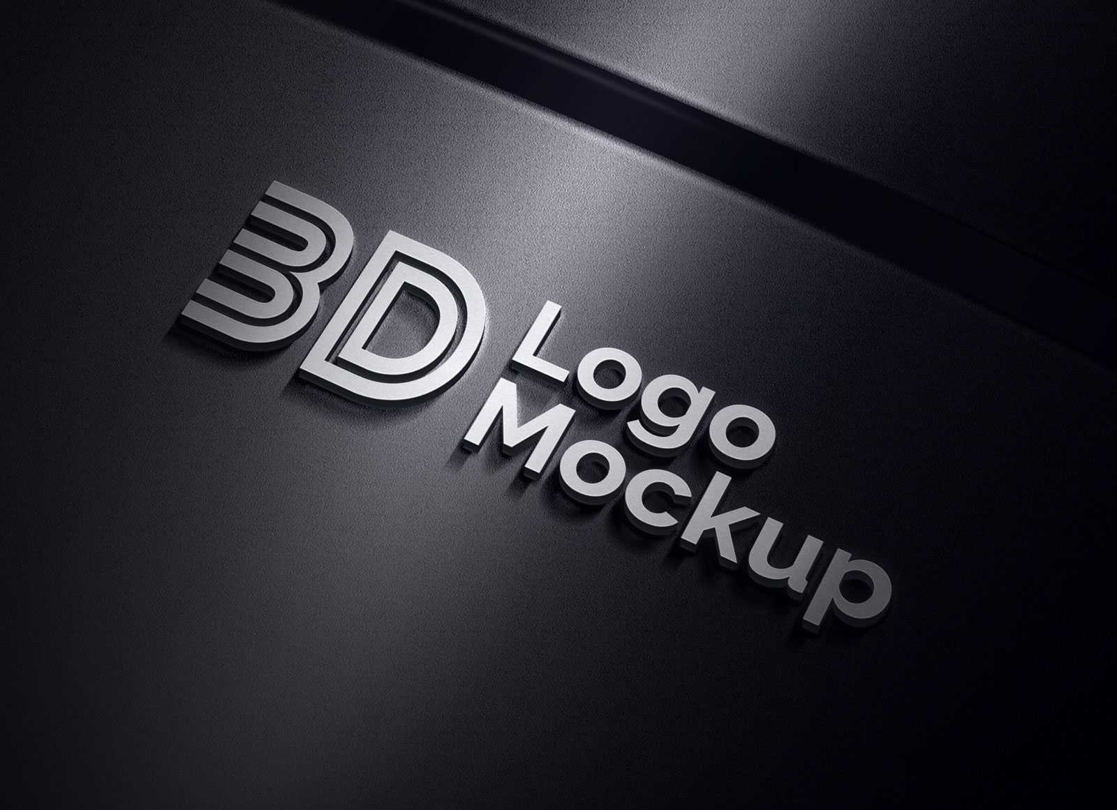 Free Premium 3D logo Mockup PSD