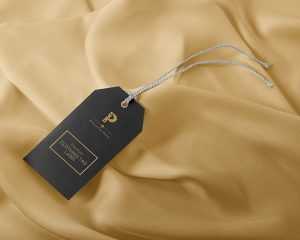 Free Premium Clothing Hanging Price Label Tag Mockup PSD