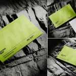 Free Premium Look Business Card Mockups on Rock PSD files